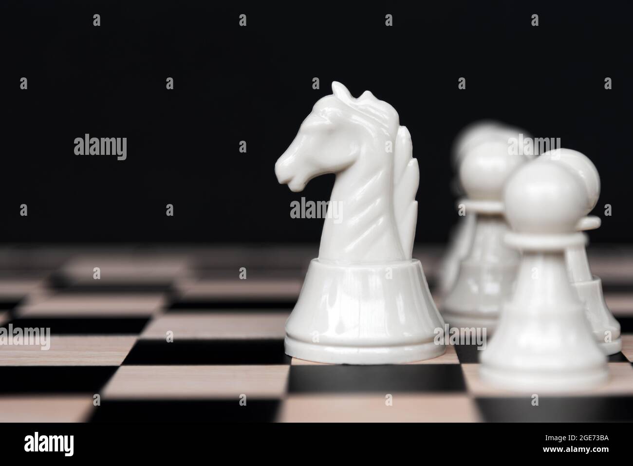 Four Chess Piece Knight on a Chess Board Stock Photo - Image of board,  army: 138703686