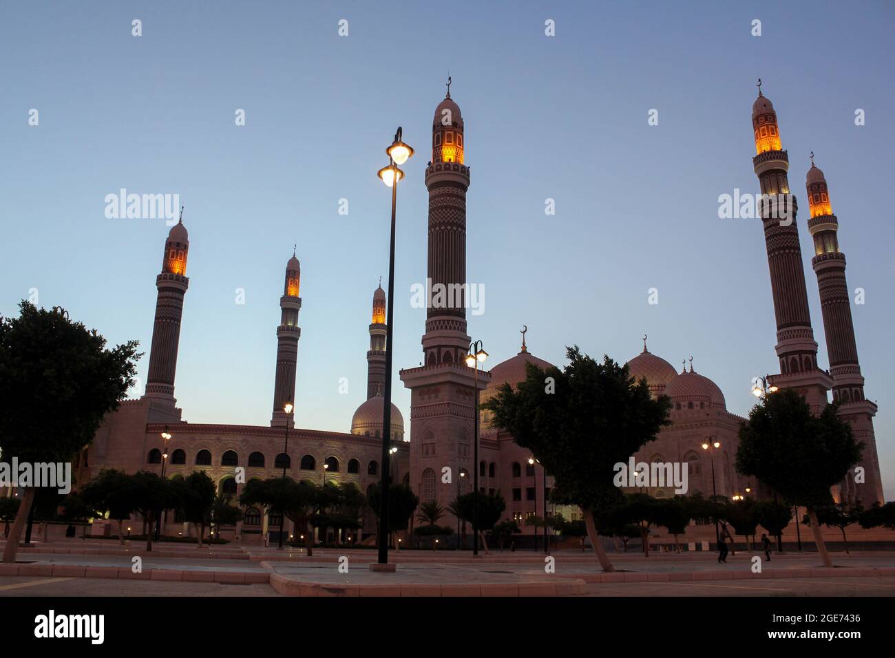 The famous AL-Saleh mosque in the capital of Yemen, Sanaa Stock Photo