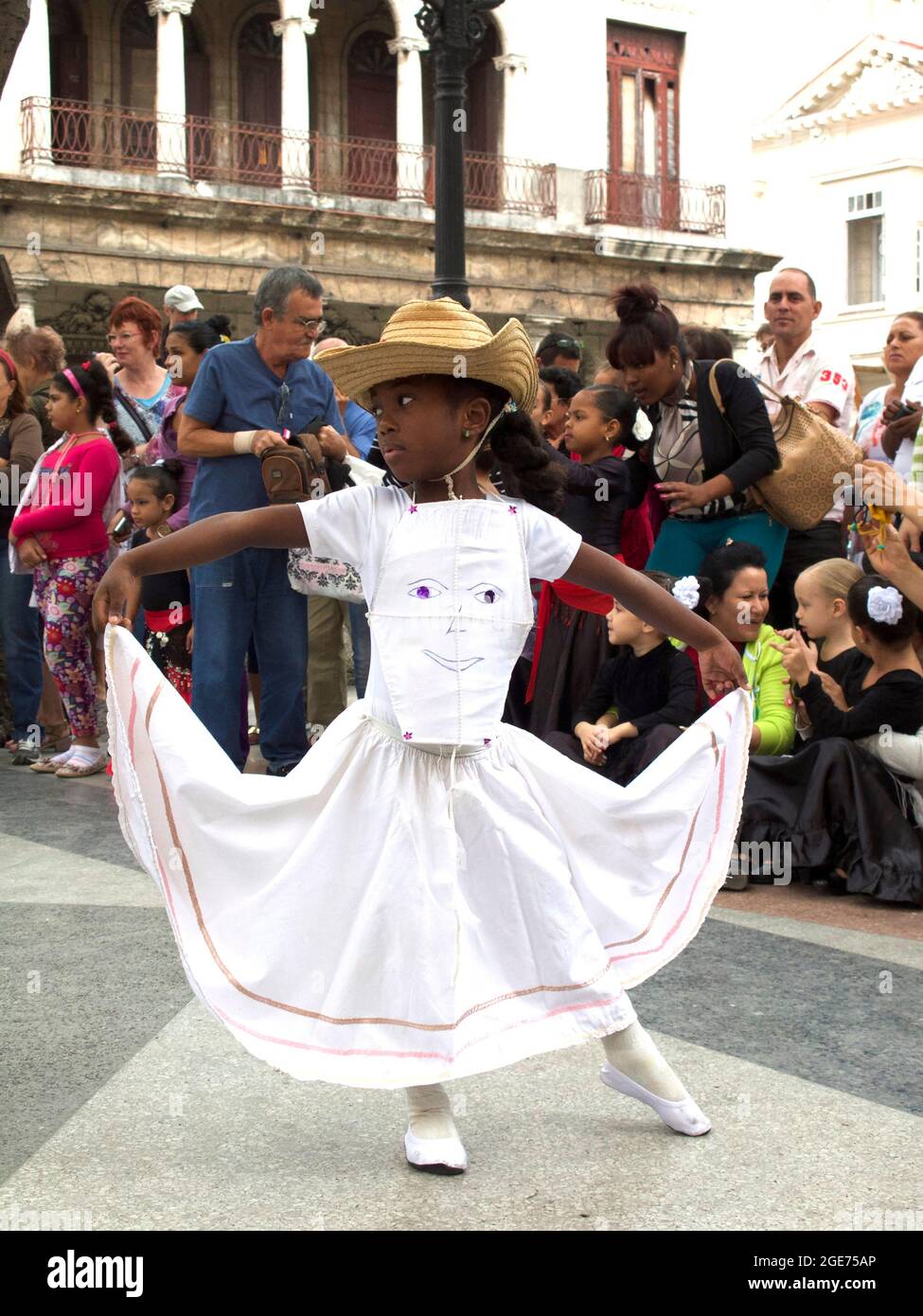 A young girl at a dance performance in Havanna in Cuba Stock Photo - Alamy