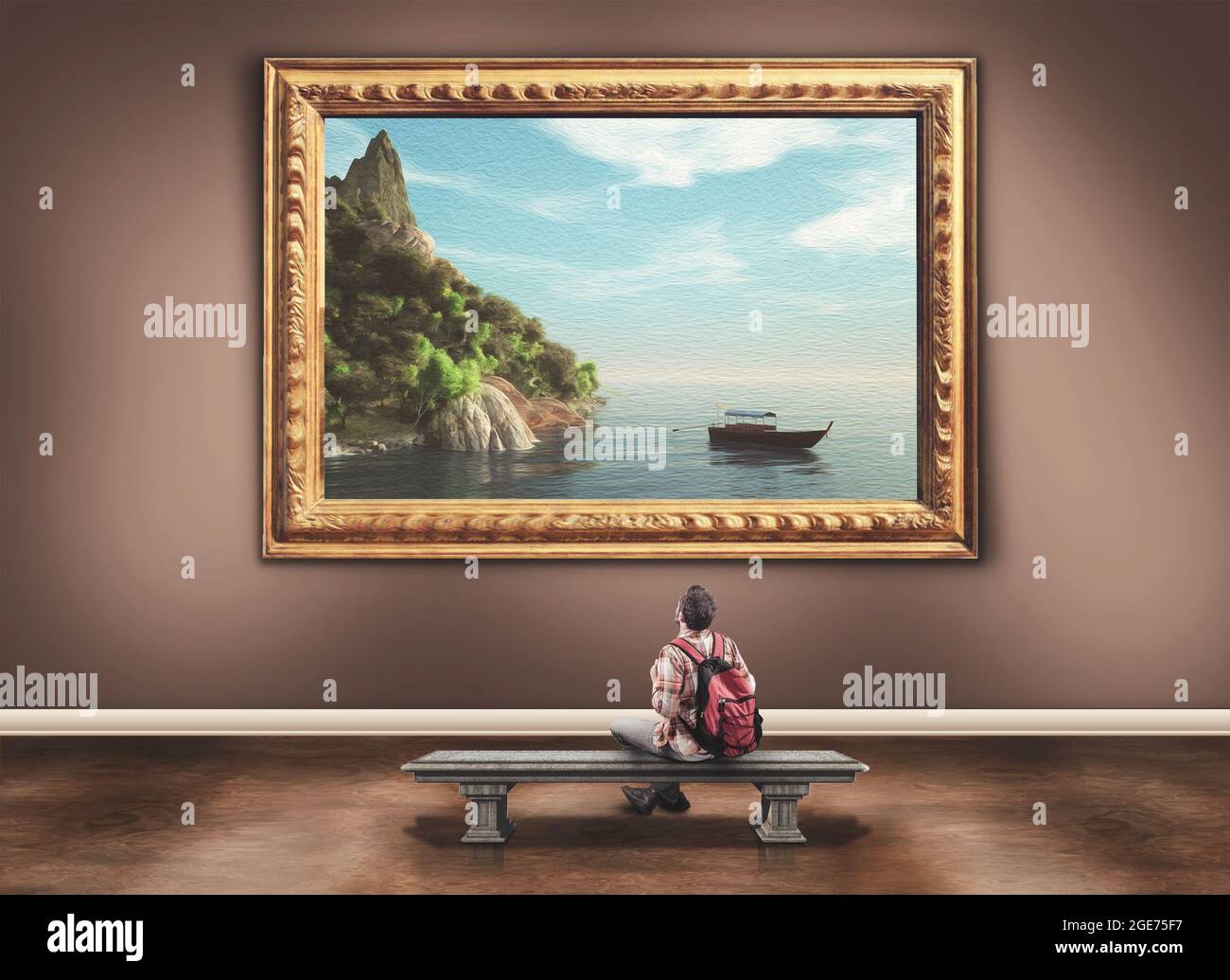 Man admiring painting hi-res stock photography and images - Alamy