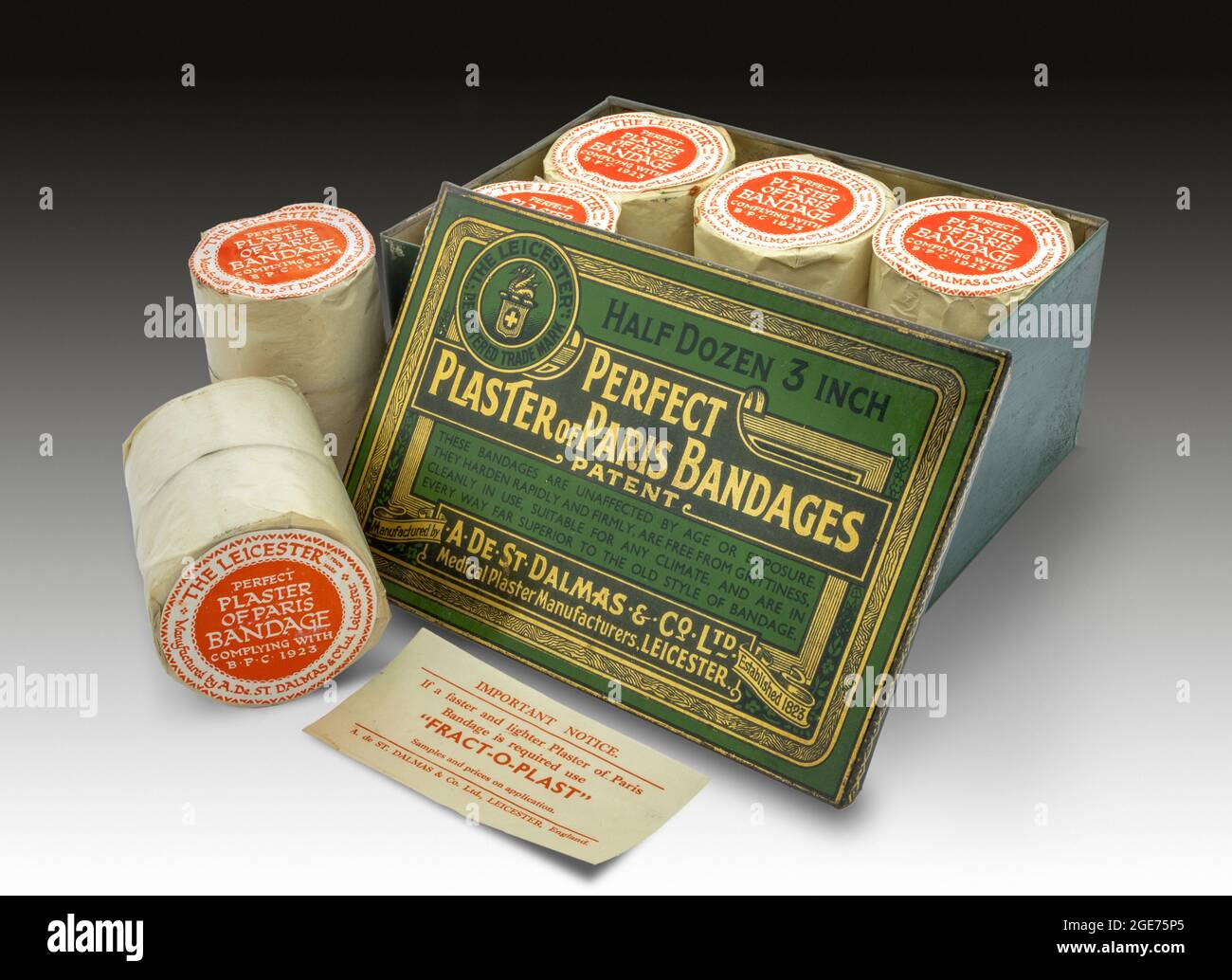 Plaster of Paris Bandages Stock Photo