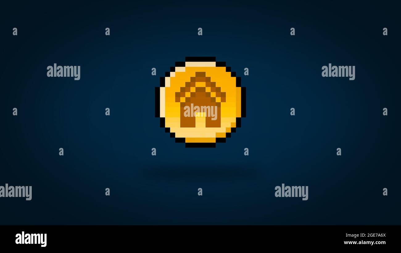 Pixel coin hi-res stock photography and images - Alamy