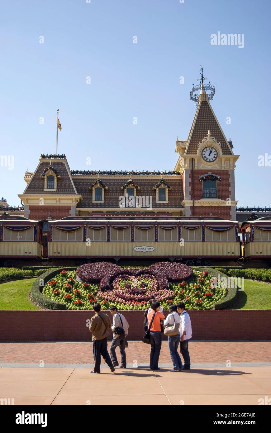 Kansas City Railroad, Hong Kong Disneyland Resort, Lantau Island, Hong Kong, People's Republic of China Stock Photo