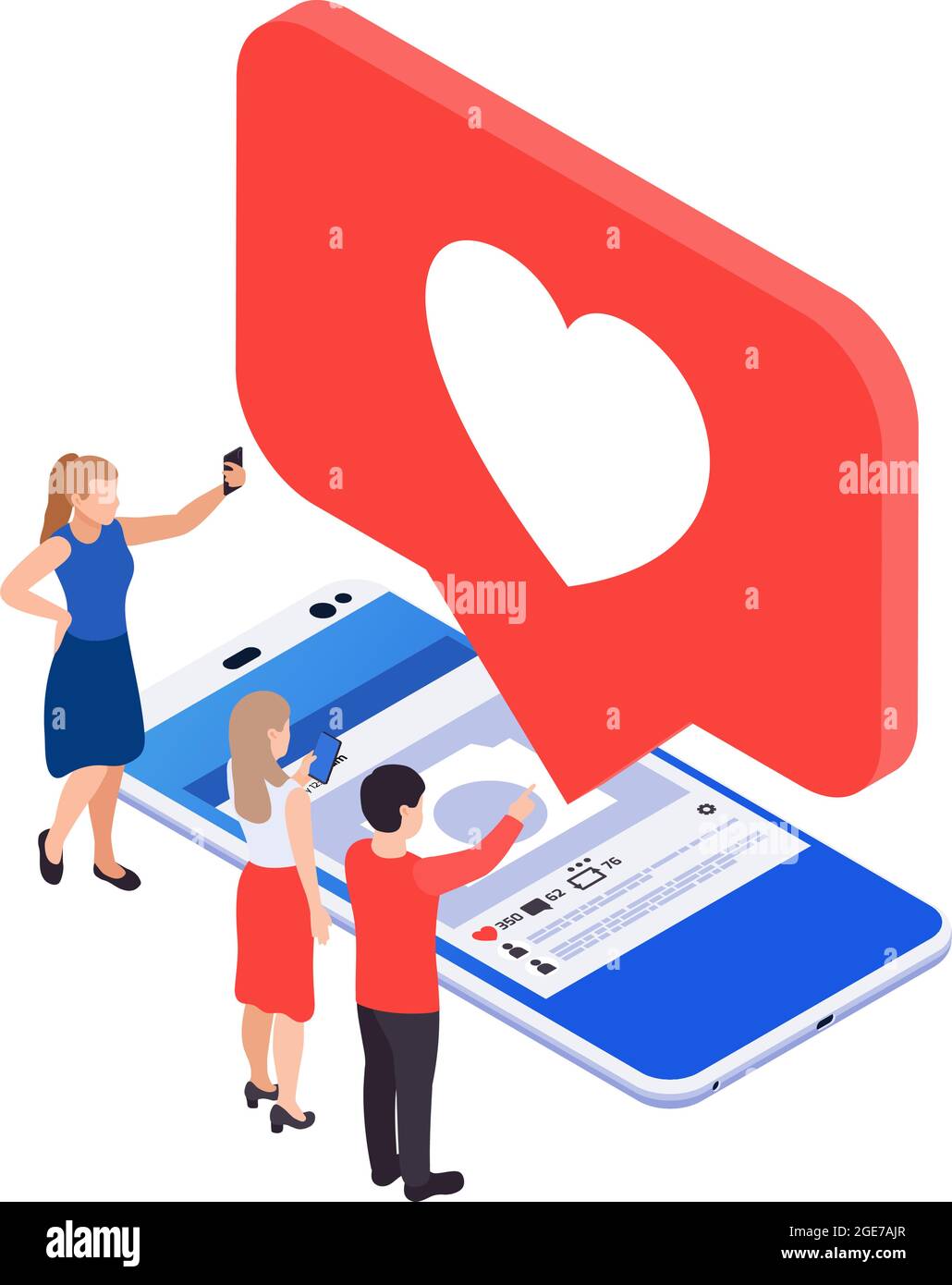 Social Media Smm Icon With 3d Image Of Smartphone And Like Notification Vector Illustration Stock Vector Image Art Alamy