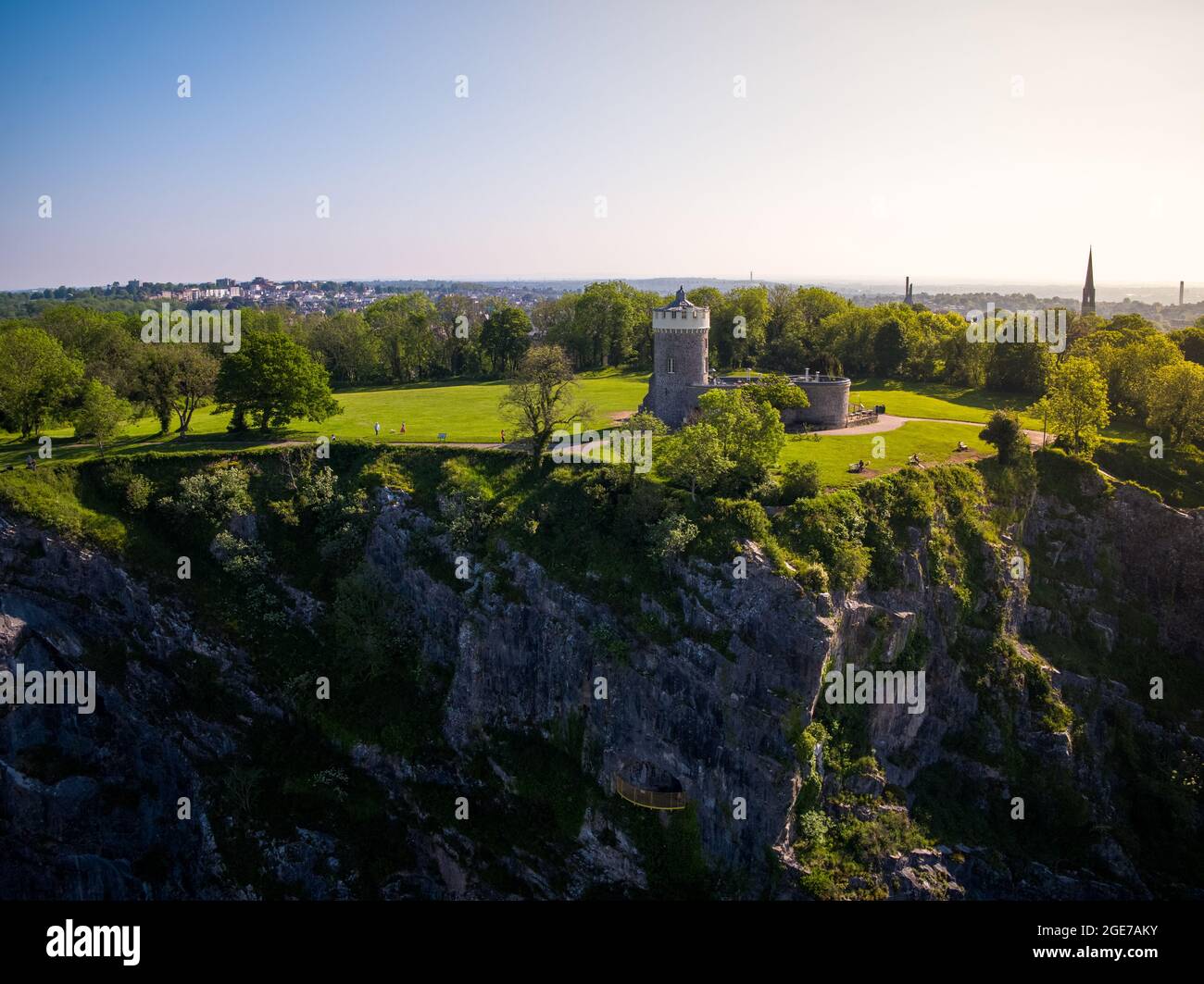 Aerial view clifton suspension bridge hi-res stock photography and ...