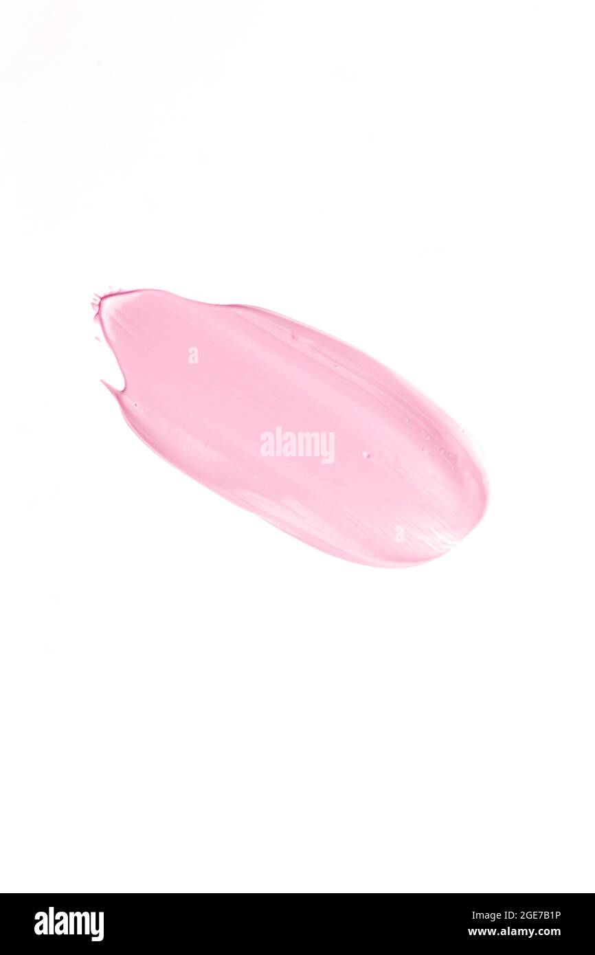 Blush pink beauty cosmetic texture isolated on white background ...