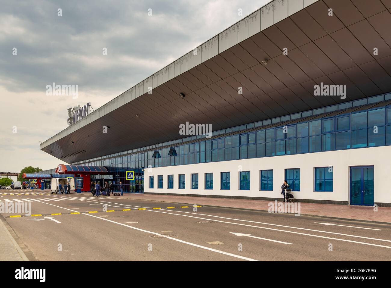 Chisinau, Kishinev, Republic of Moldova - 30 April 2016: View of the Chisinau Airport. International airport of the country. Stock Photo
