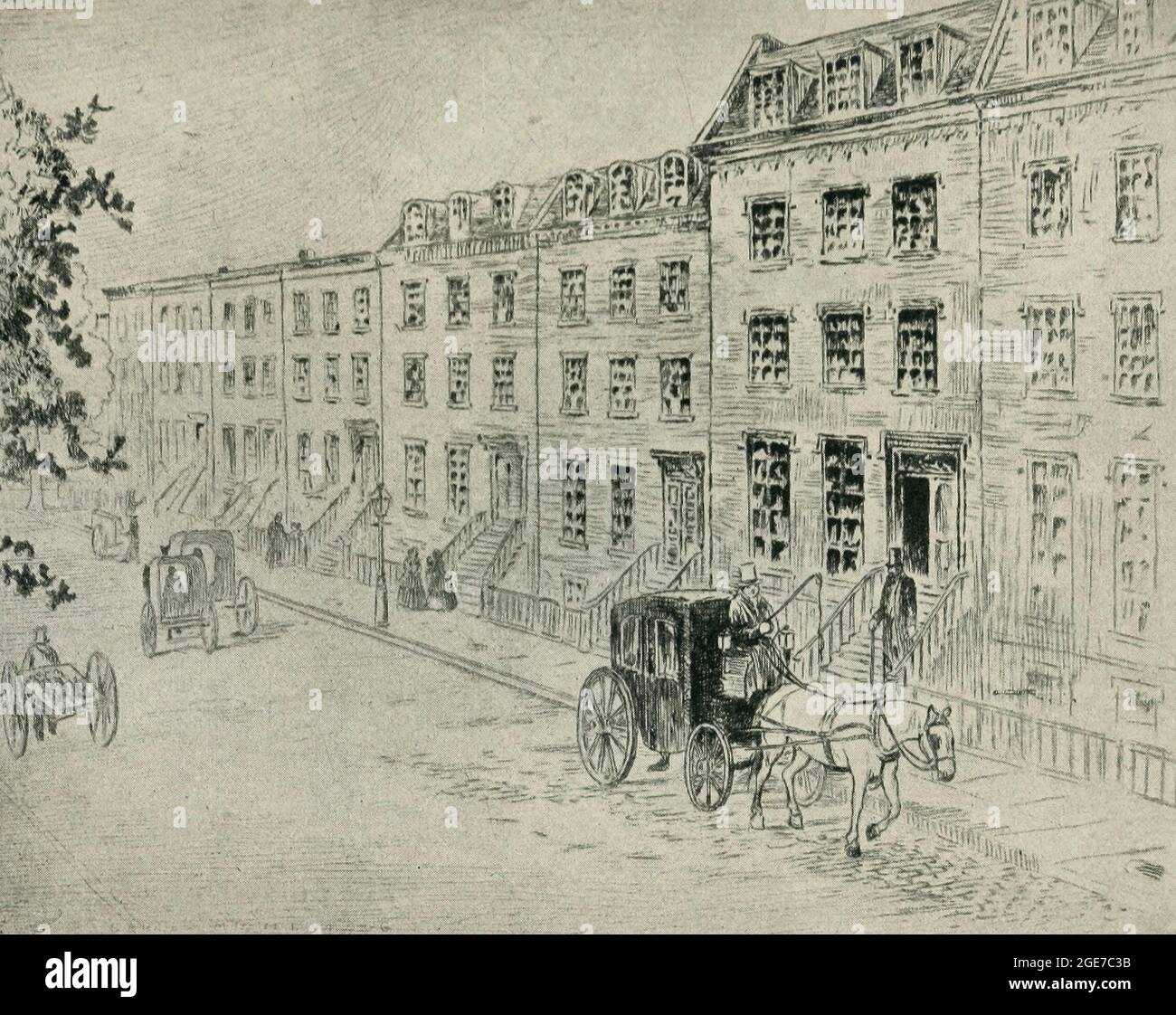 An historic dwelling now to be preserved. Birthplace of the Great American, Theodore Roosevelt, No. 28 East Twentieth Street, near Broadway Stock Photo