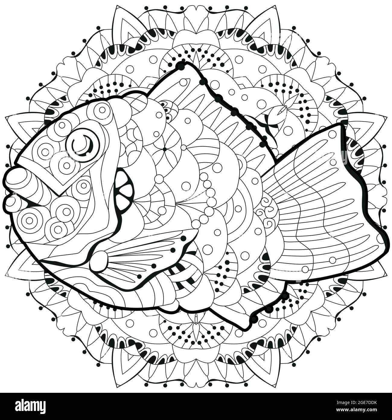FISH Mandala. Boho Style elements. Animals boho style drawn. vector  illustration. 4879863 Vector Art at Vecteezy, image size:1299x1390