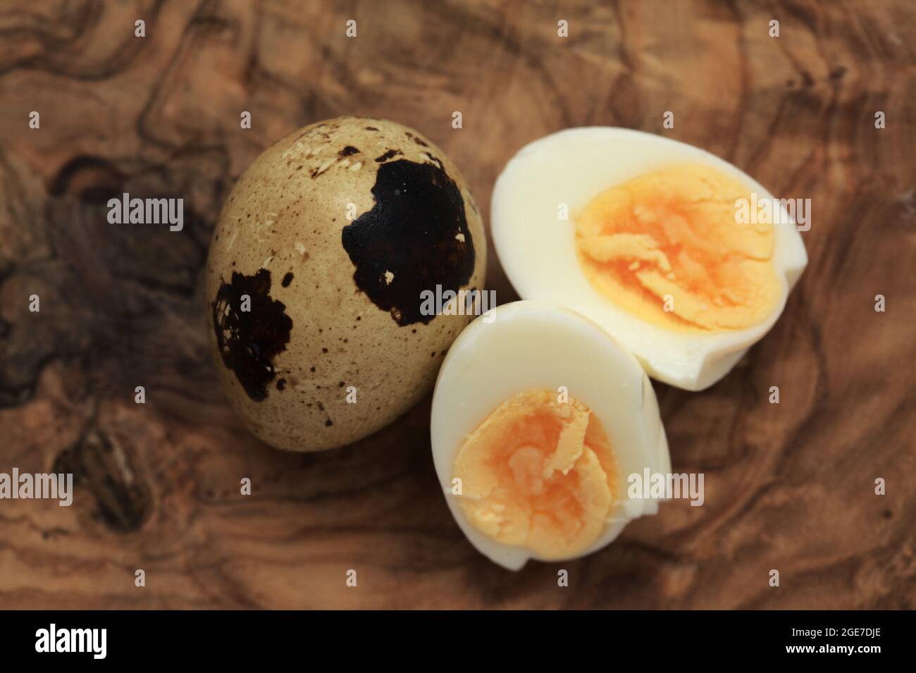 small boiled speckled quail eggs peeled Stock Photo - Alamy