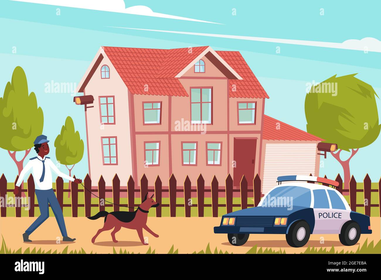 Security Guard With Dog Clipart Backgrounds