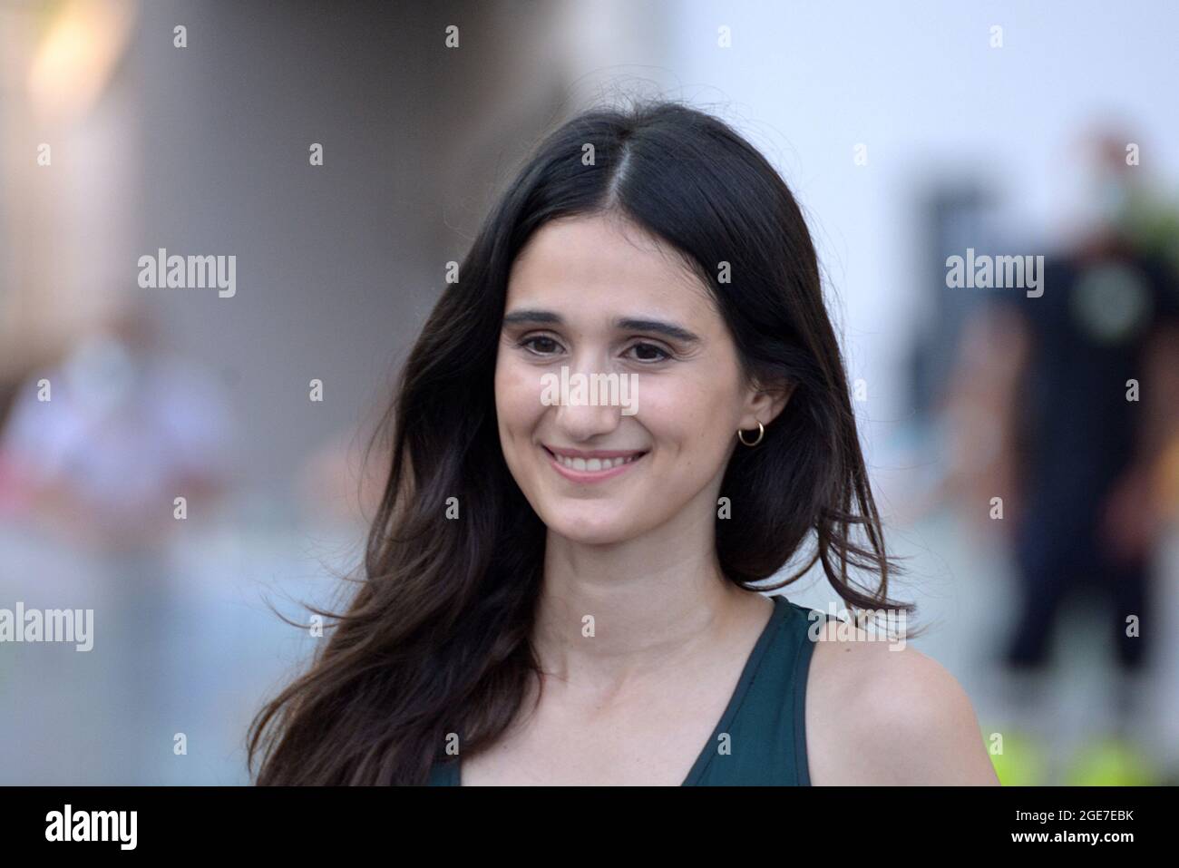 Giffoni Valle Piana,Italy - July 22, 2021: Linda Caridi at Giffoni Film Festival 50 Plus - on July 22, 2021 in Giffoni Valle Piana, Italy. Stock Photo