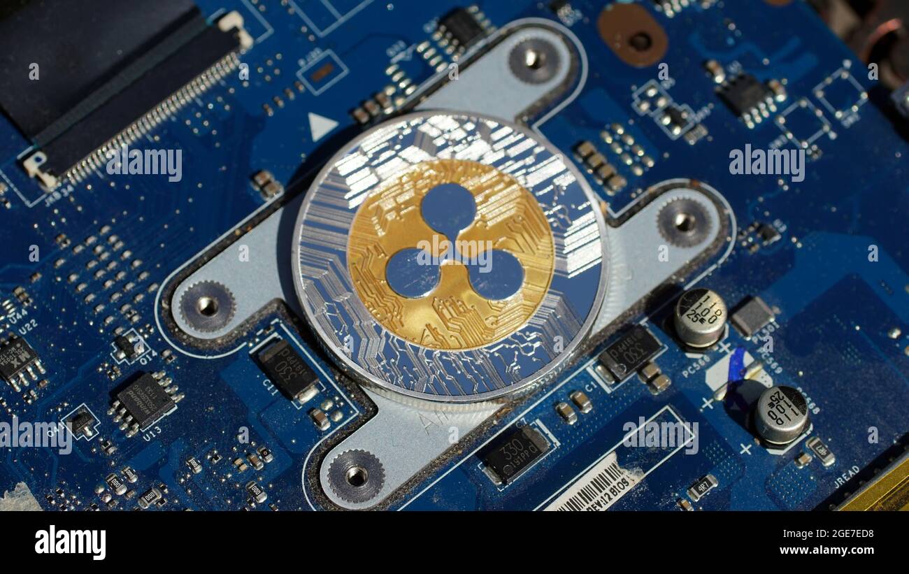 Motherboard clock generator chip Stock Photo Alamy