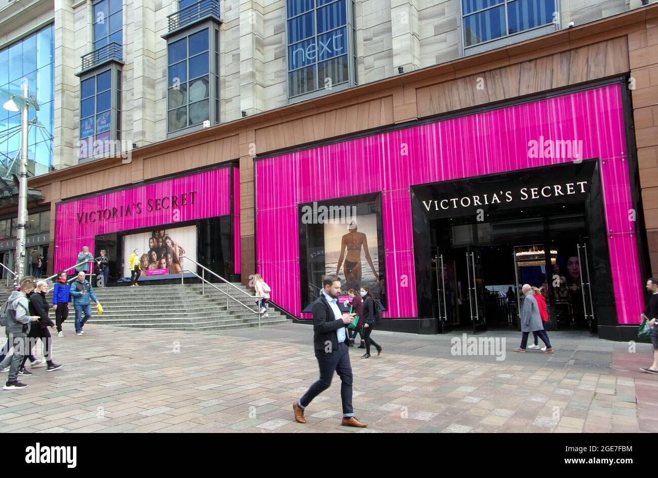 A new, and huge, Victoria's Secret store has opened in Buchanan Street in Glasgow. 2021 Stock Photo