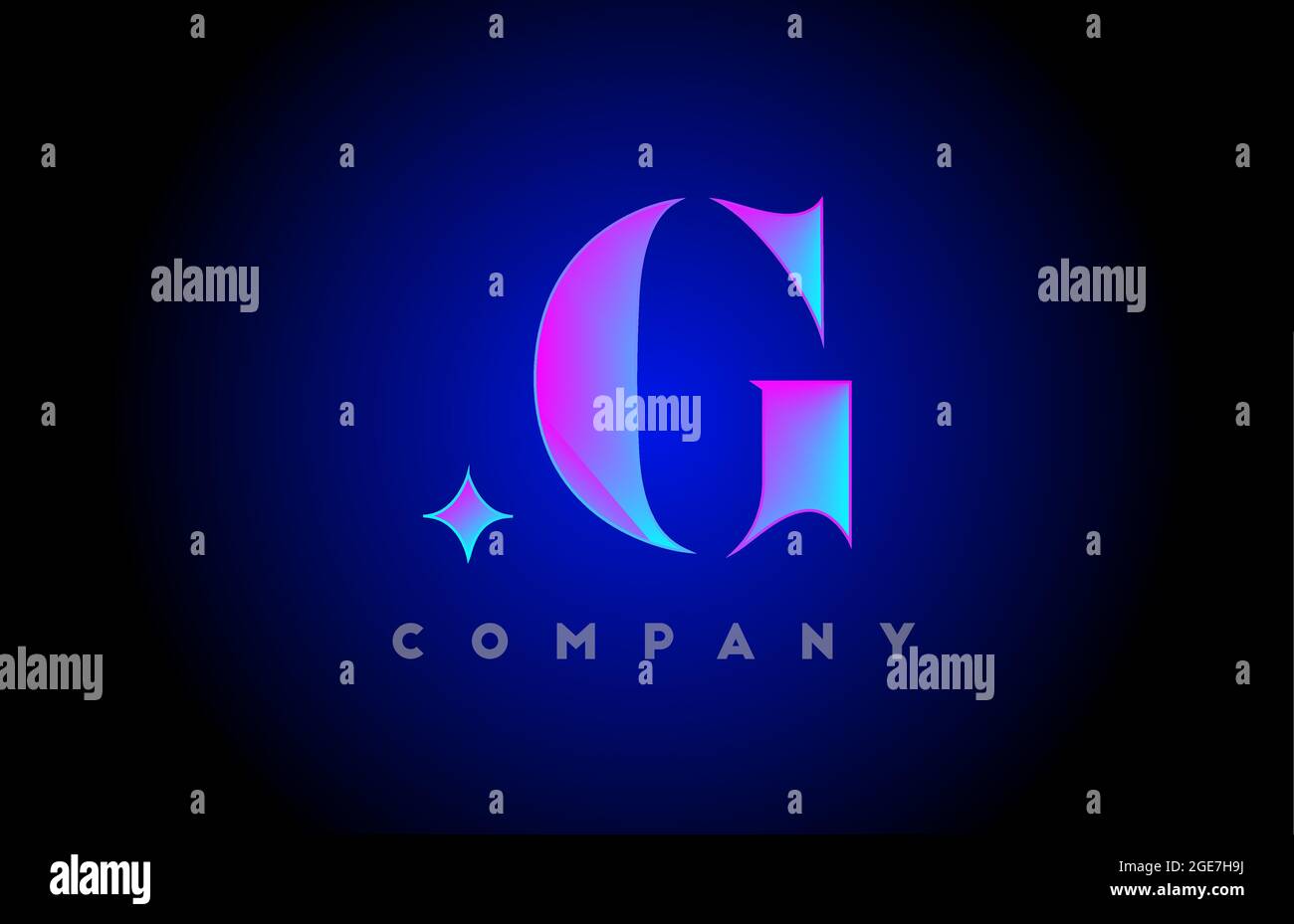 G alphabet letter icon logo template. Company and business design with ...