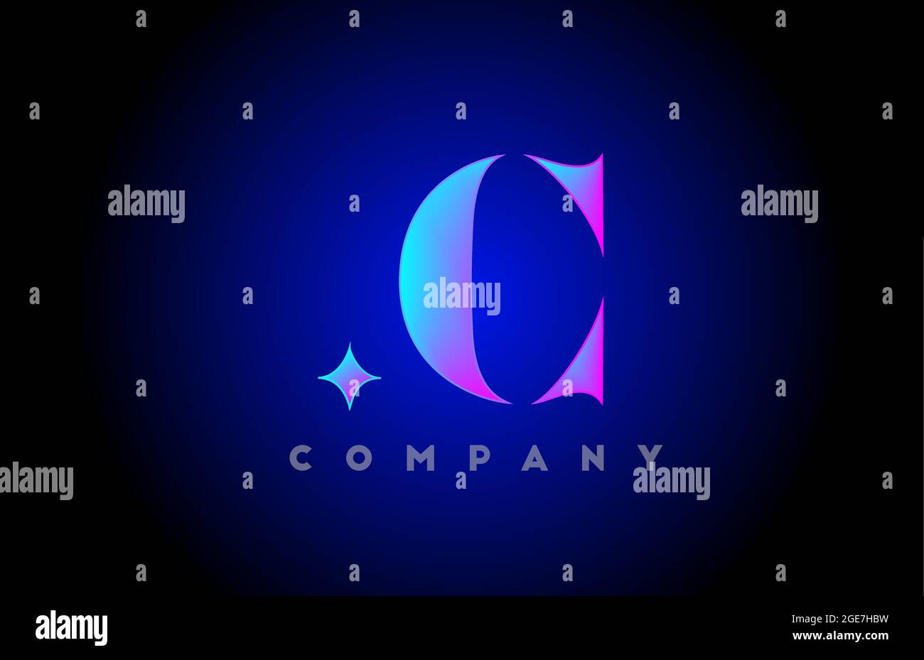C alphabet letter icon logo template. Company and business design with ...