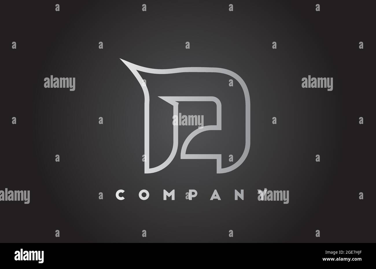 A creative grey gradient alphabet letter logo for business template ...