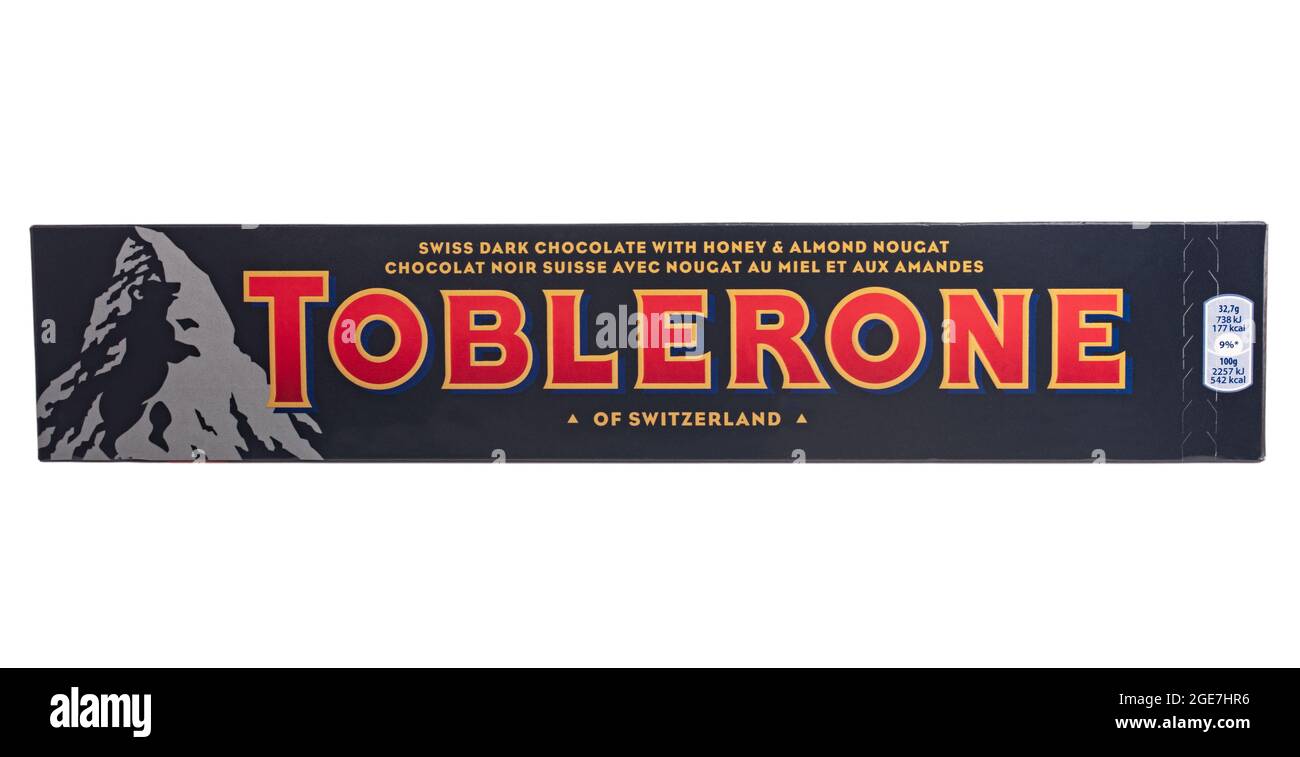 TOBLERON 4 x MIXED CHOCOLATES (DARK, WHITE, MILK, ALMOND) LARGE BARS 360g