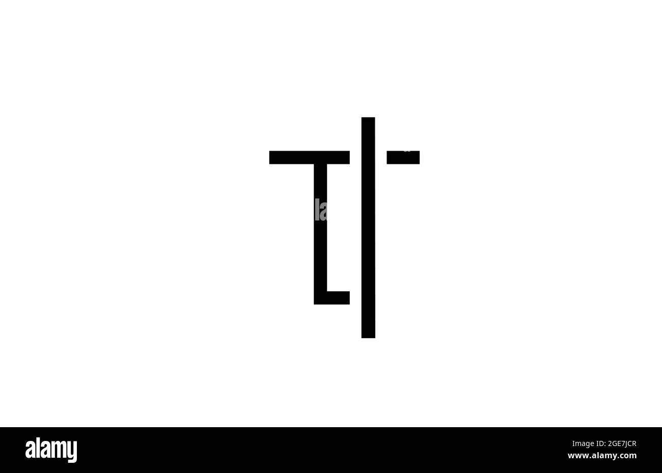 T black and white line alphabet letter logo for business icon. Simple ...