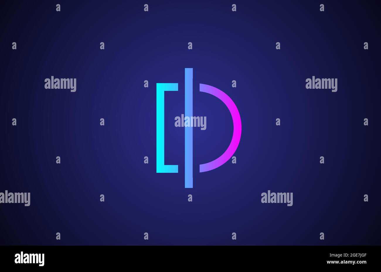 pink blue D line alphabet letter logo for business and company. Simple ...