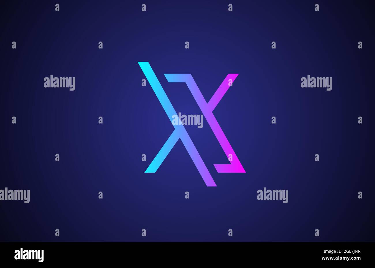 pink blue X line alphabet letter logo for business and company. Simple ...