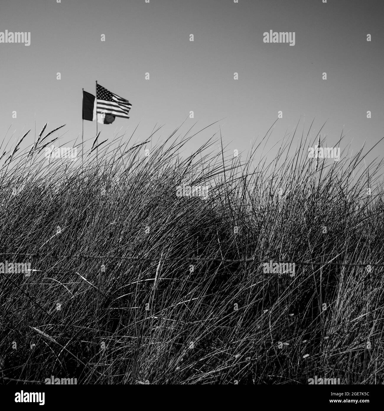 Normandy landing stripes Black and White Stock Photos & Images - Alamy