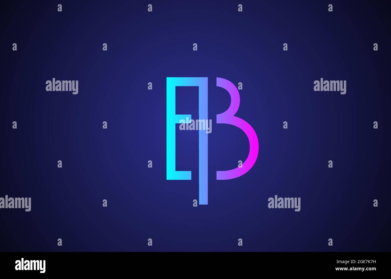 pink blue B line alphabet letter logo for business and company. Simple ...