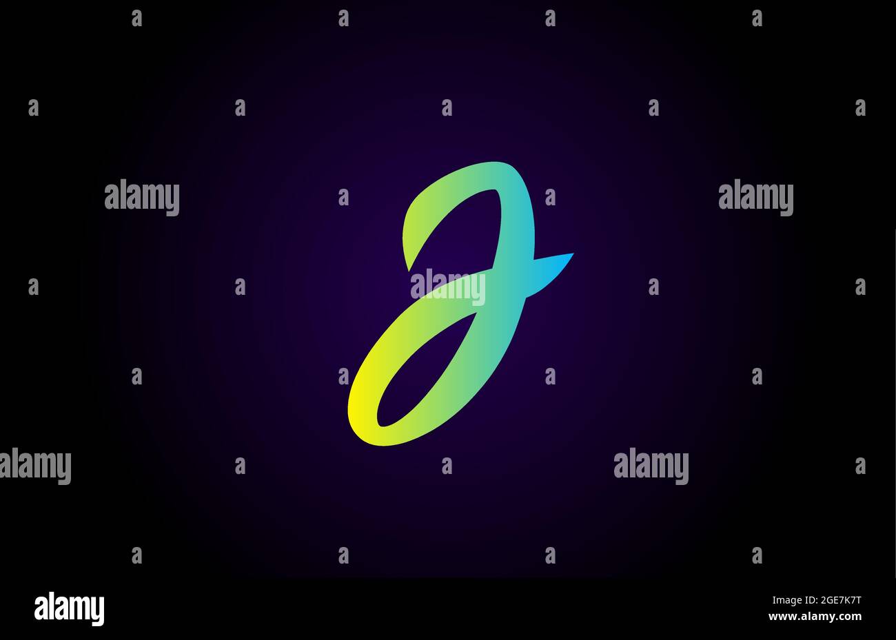 J alphabet letter logo icon for branding in green and yellow. Creative ...