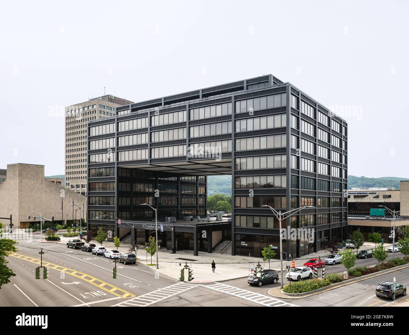 Buildings in downtown Binghamton Stock Photo Alamy