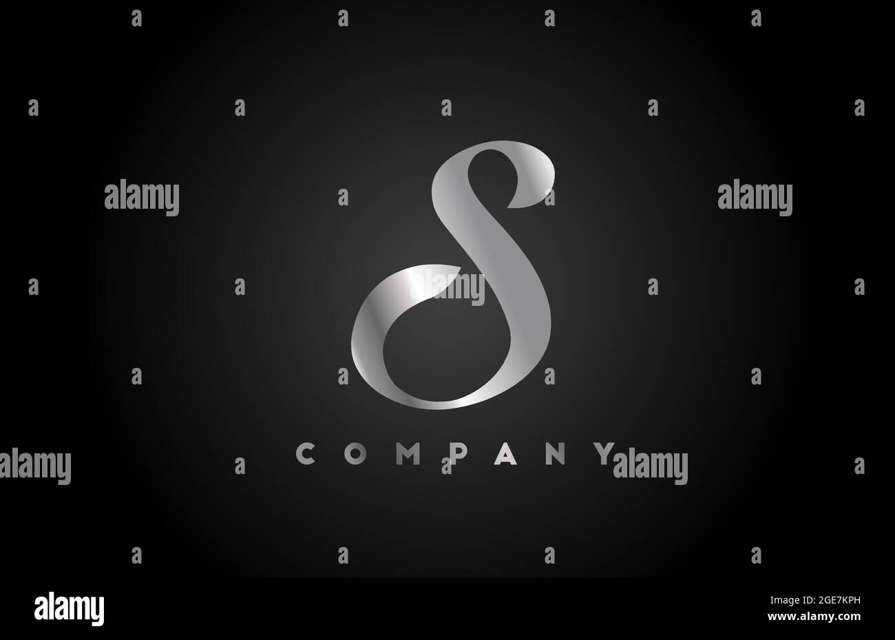 grey metal S alphabet letter logo icon for branding. Creative company ...