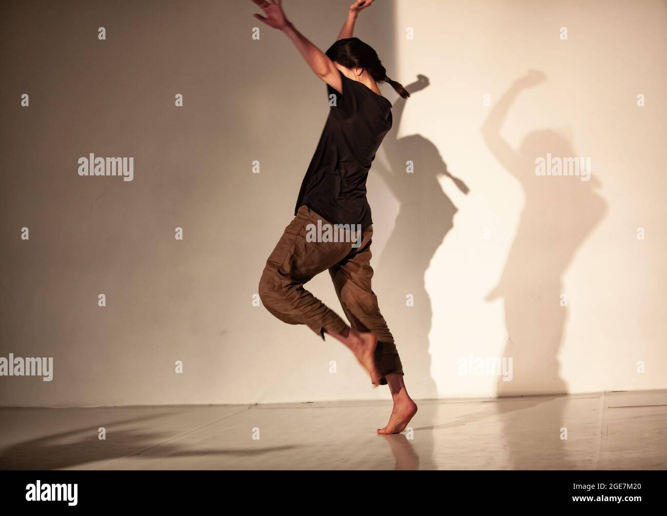 dancer improvise in contact. dance Stock Photo
