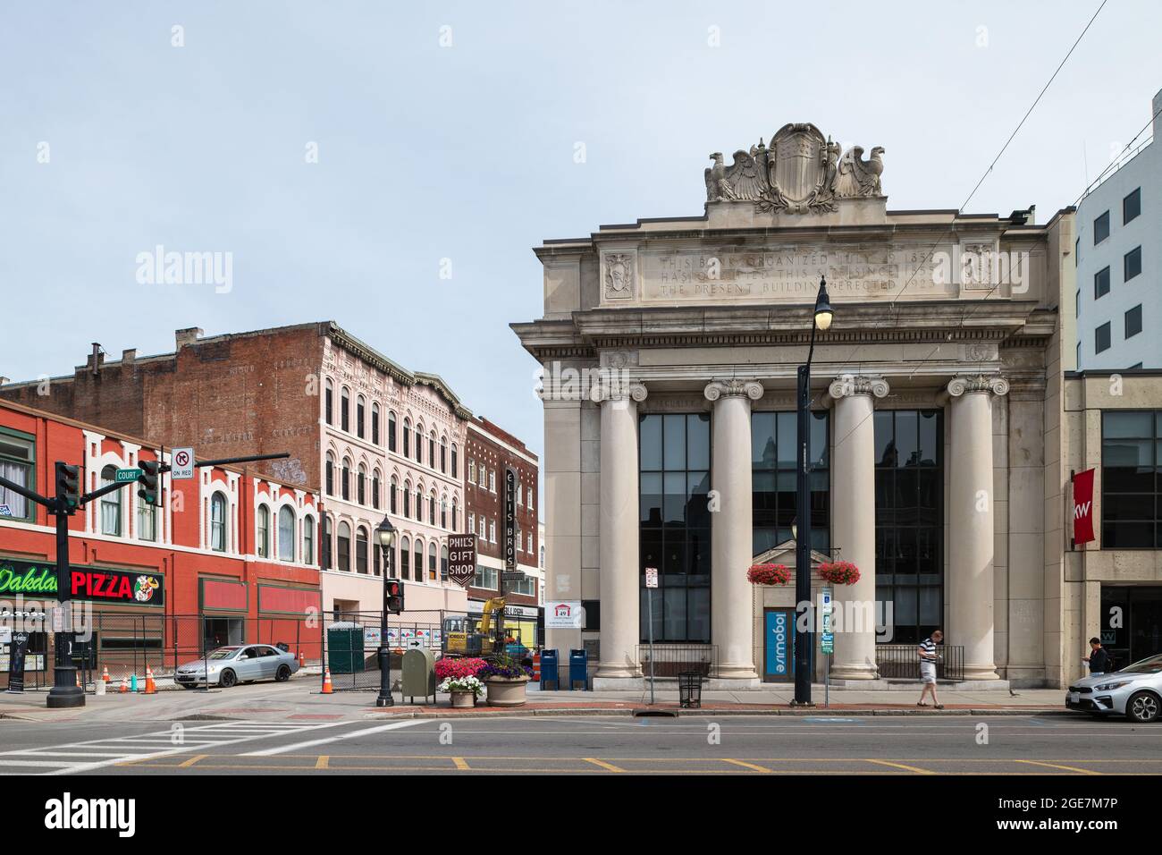 Buildings in downtown Binghamton Stock Photo