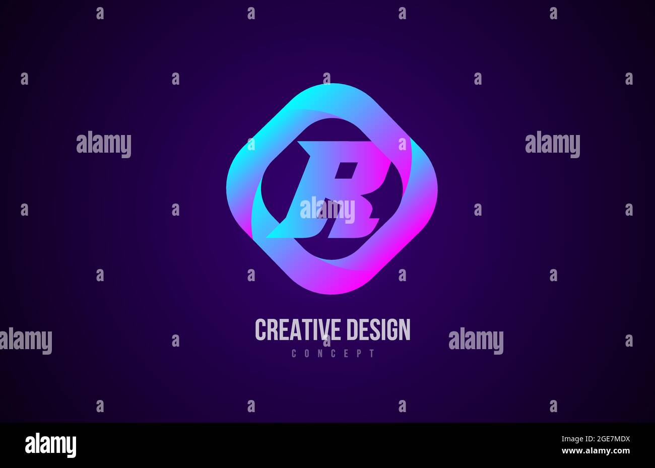pink R alphabet letter logo icon. Creative design template for company ...
