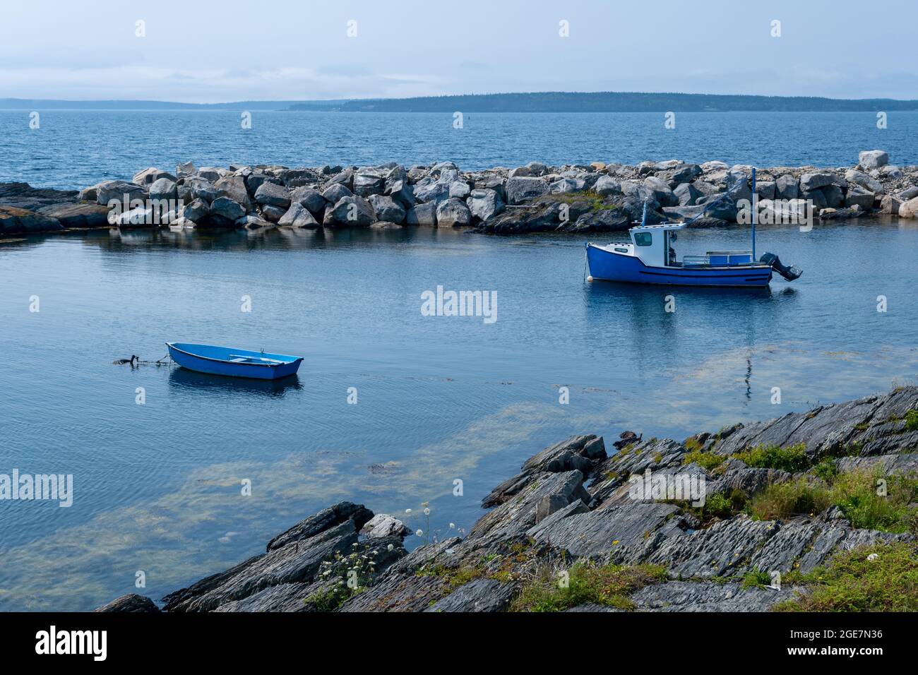 fishing boats in Blue Rocks, Lunenburg, Nova Scotia, Canada Stock Photo