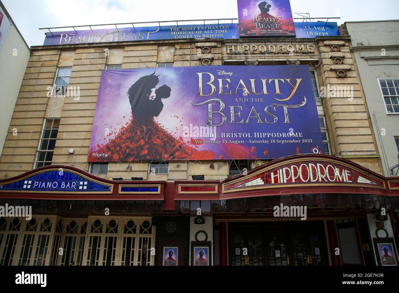 Bristol Uk 15th Aug 2021 A Beauty And The Beast Advert On Display At The Bristol Hippodrome As Disney S Musical Returns To The Uk Stage With Performance At Bristol Hippodrome From 25