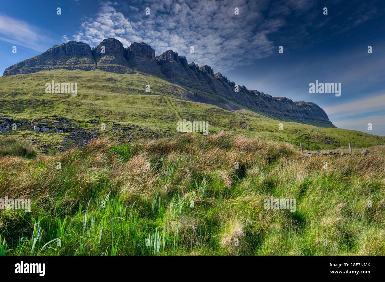 View from the foot of Benbulben,Co.Sligo,Ireland Stock Photo