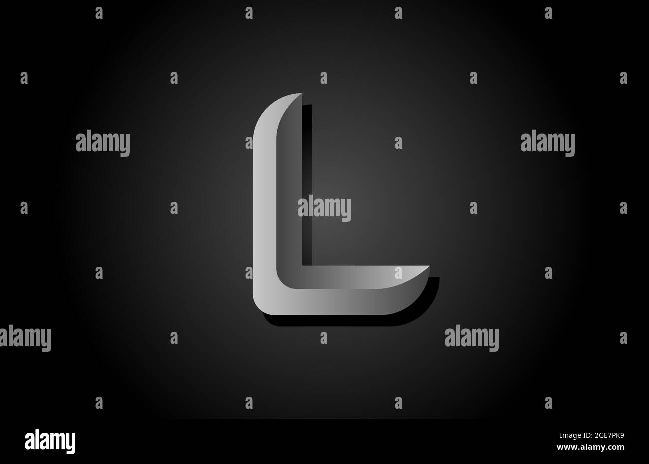 Black Grey Gradient L Alphabet Letter Logo Icon Creative Design Concept For Company And Business Template Stock Vector Image Art Alamy