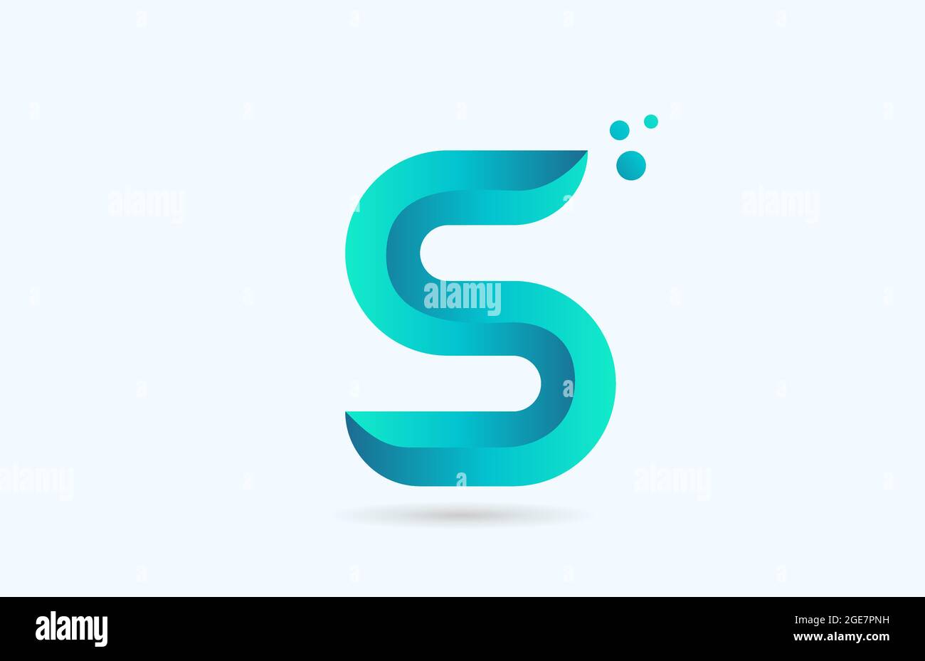 blue gradient S alphabet letter logo template. Creative design icon for ...