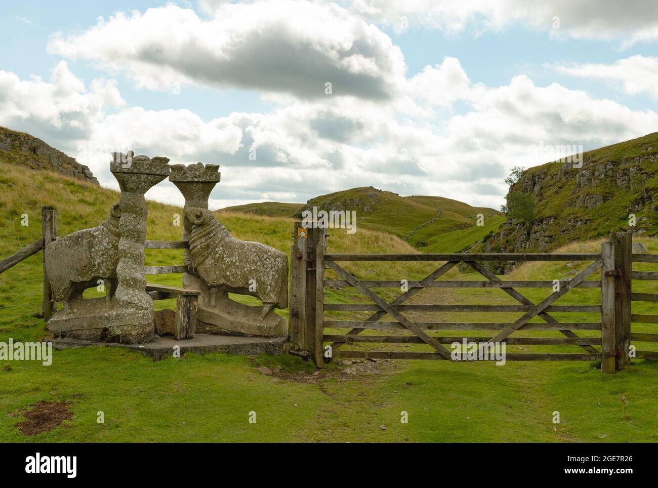 Ram Stile over fence adjacent to gate in the North Pennines UK Stock Photo
