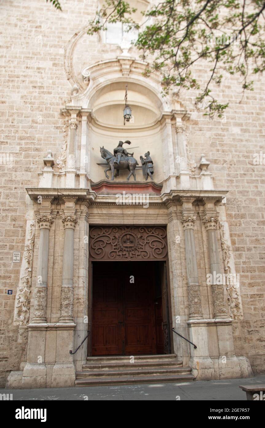 Facade, St Martin's Abbey, Valencia, Spain, Europe Stock Photo