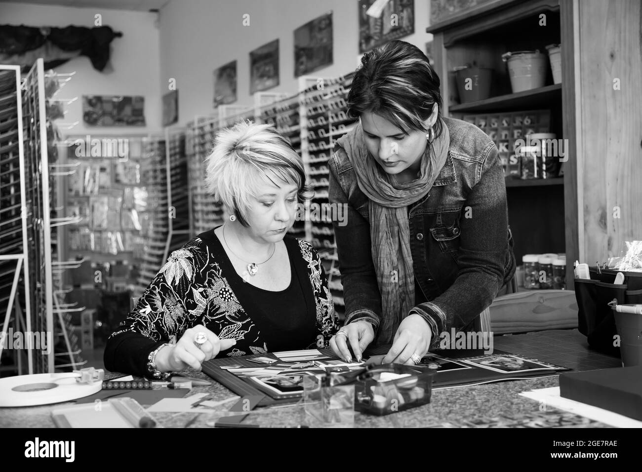 JOHANNESBURG, SOUTH AFRICA Jan 05, 2021 A grayscale of two ladies in