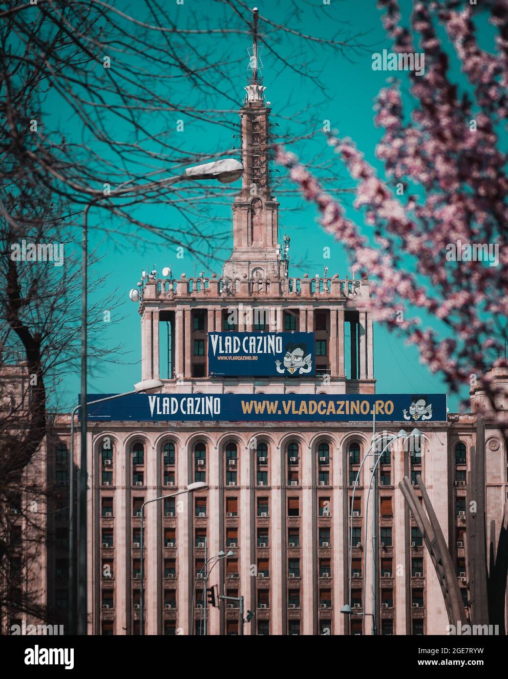 BUCHAREST, ROMANIA Apr 11, 2021 A vertical shot of the House of the