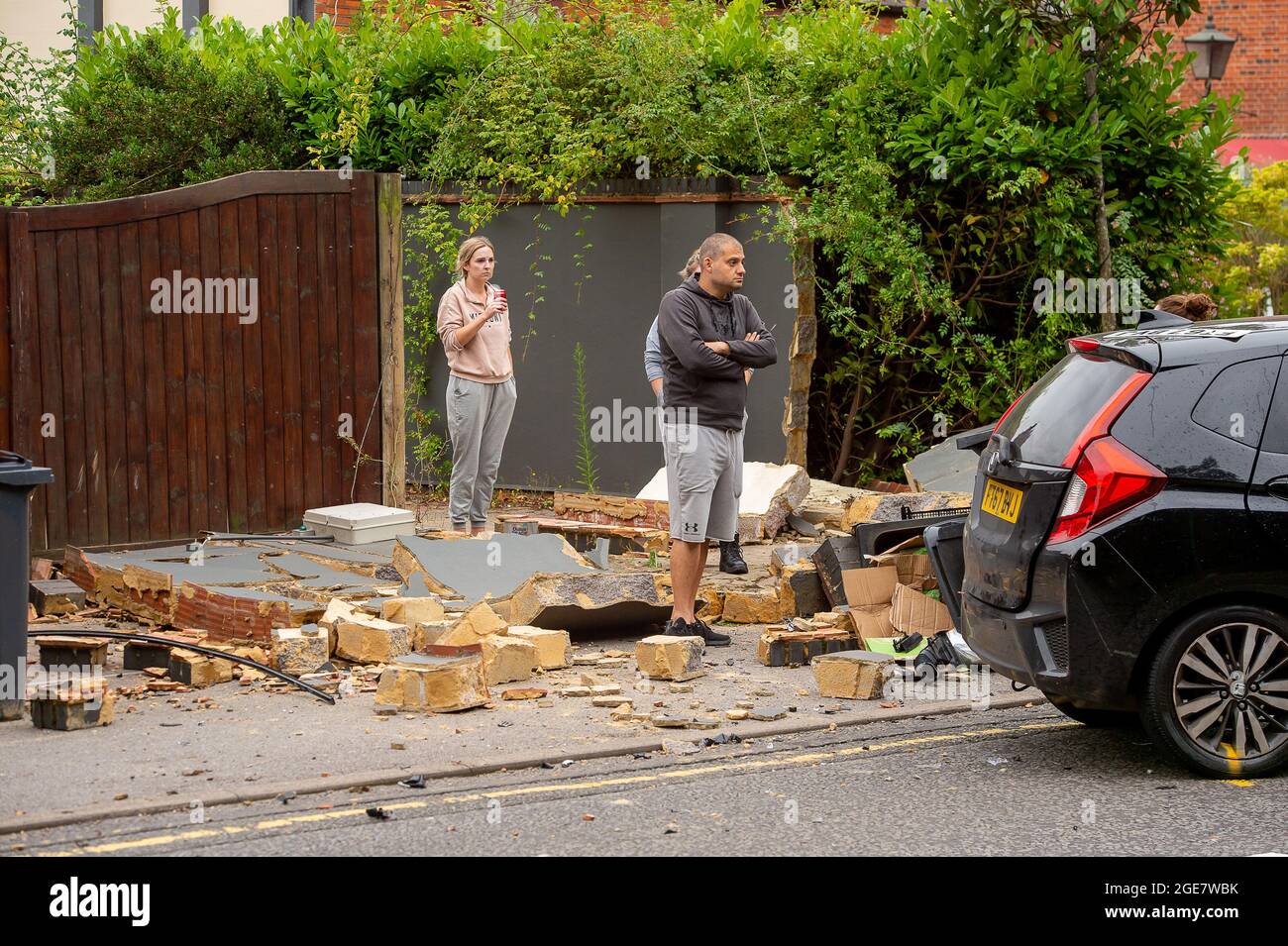 Sunninghill, Berkshire, UK. 17th August, 2021. Part of the A329 was