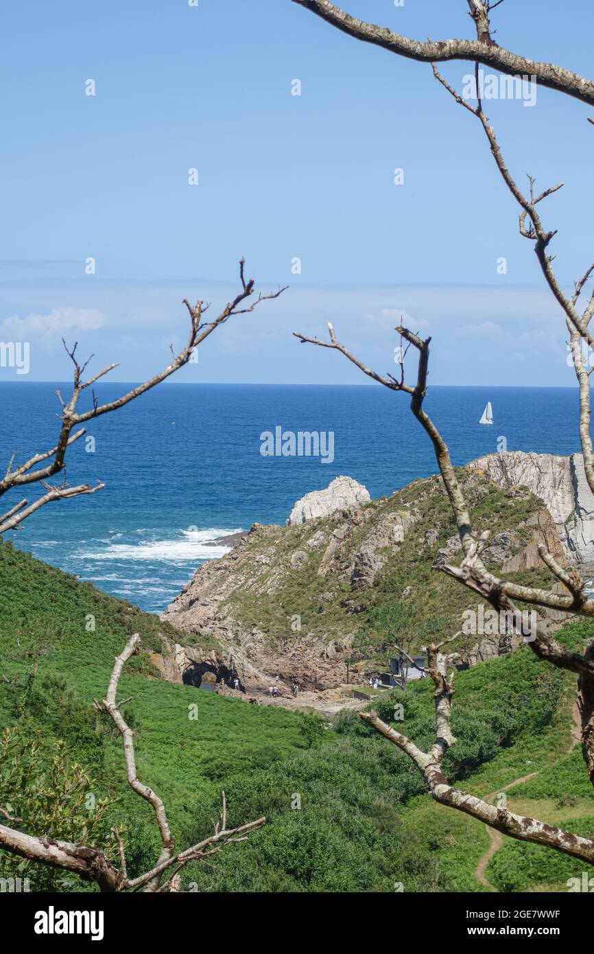 Playa del silencio Gaviero on the Asturian coast. Spain Stock Photo