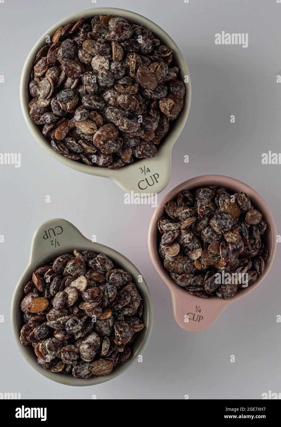 Fermented locust beans. Dawadawa Stock Photo