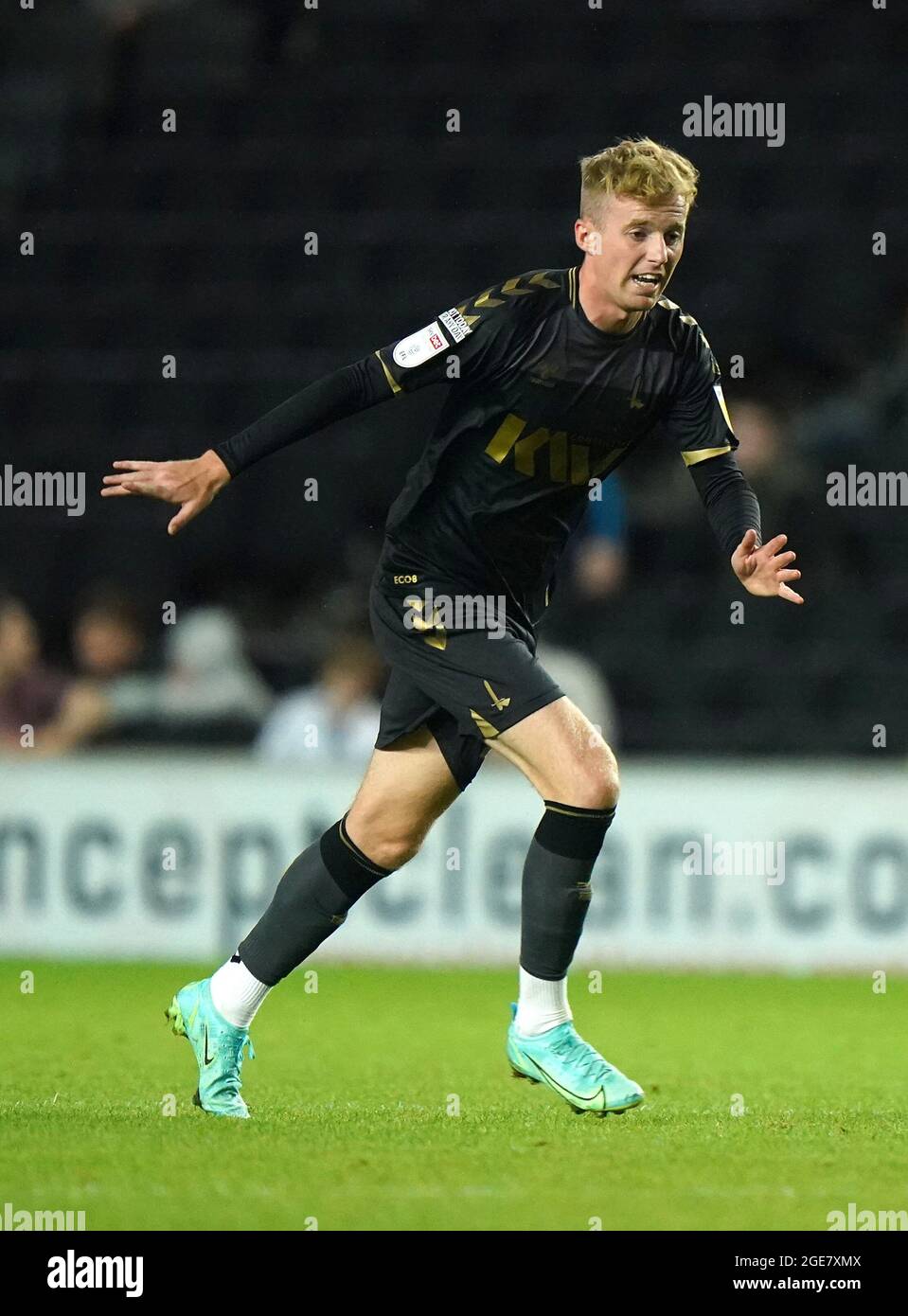 Charlton Athletic's Charlie Kirk in action during the Sky Bet League One match at Stadium MK, Milton Keynes. Picture date: Tuesday August 17, 2021. Stock Photo