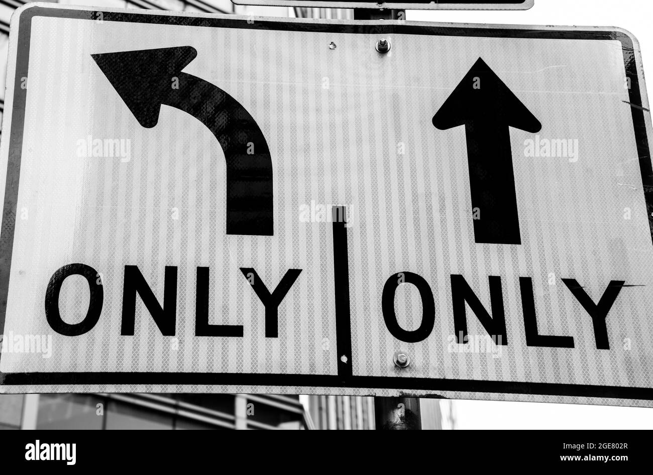 Road signs arrow Black and White Stock Photos & Images - Alamy