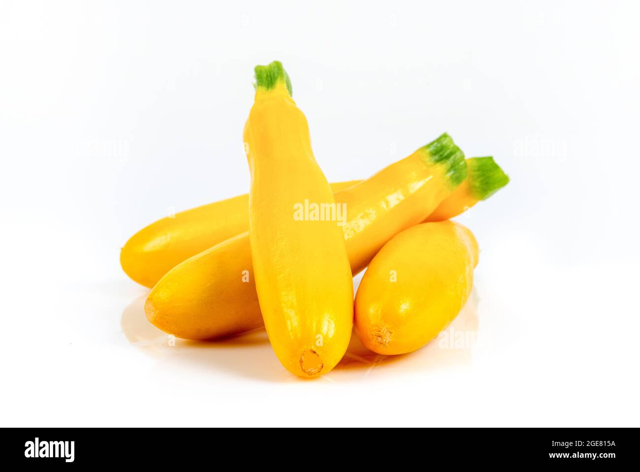 Summer squash or yellow squash on white background Stock Photo Alamy