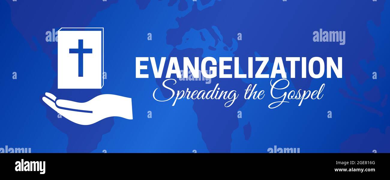 Evangelization Spread the Gospel Background Illustration Stock Vector