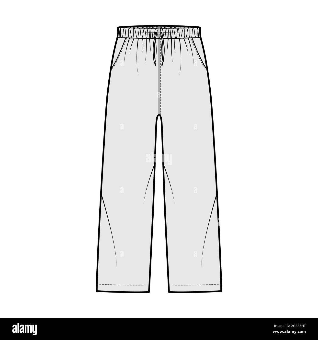 Pull-On Pants Sport training shorts technical fashion illustration